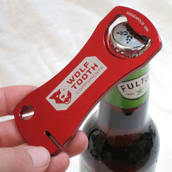 Wolf Tooth Bottle Opener with Rotor Truing Tool (Red)