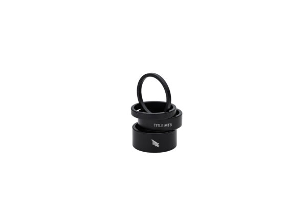 Title MTB Alloy Headset Spacer Kit (Black) - Image 2
