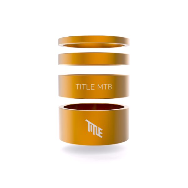 Title MTB Alloy Headset Spacer Kit (Gold)