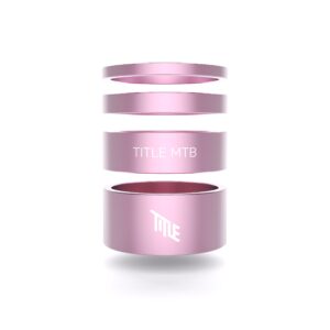 Title MTB Alloy Headset Spacer Kit (Pink)