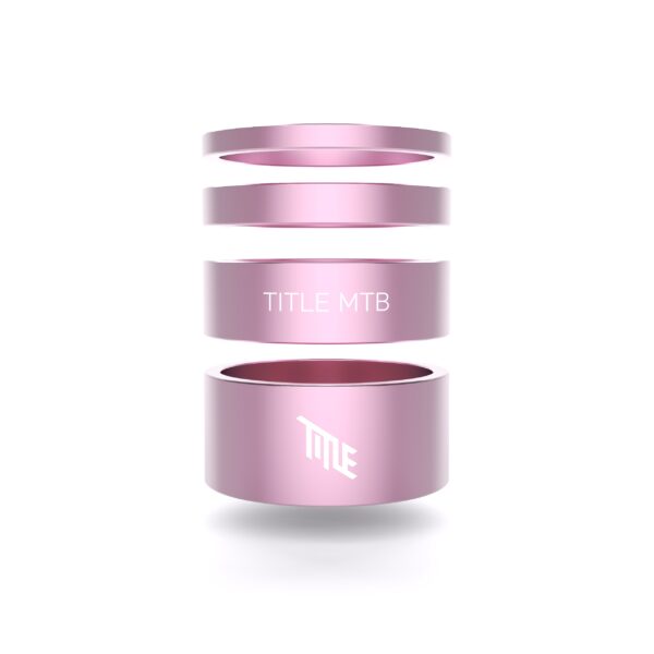 Title MTB Alloy Headset Spacer Kit (Pink)